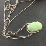 Silver and Chrysoprase Necklace