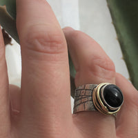 Serpent Ring with Black Onyx