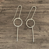 Circle Bar Coil Earrings (shiny)