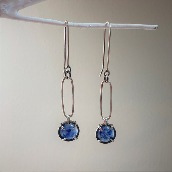 Blueberry Quartz Drop Earrings